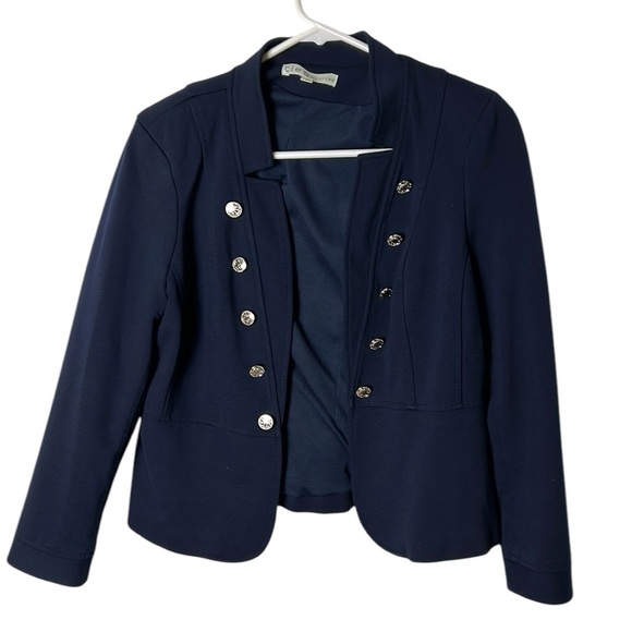 Blazer women 14 P, open front,peplum,button,cropped, steampunk,academia, career - Picture 6 of 12